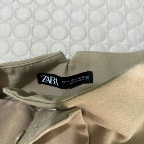 Beige Zara fabric pants office style, straight cut, like new, size M