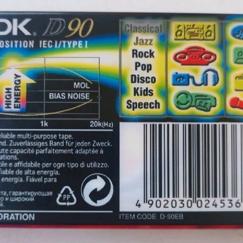 TDK 90 audio cassettes new, pack of 4