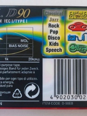 TDK 90 audio cassettes new, pack of 4