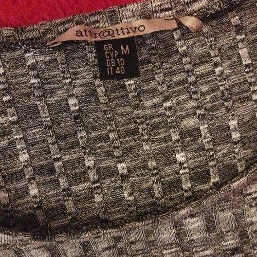 Attrattivo ribbed dress M like new, grey, 3/4 sleeve