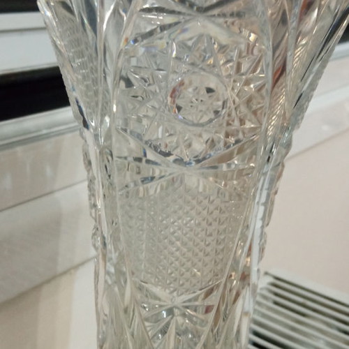 Crystal vases used, vintage, set of 2 pieces
