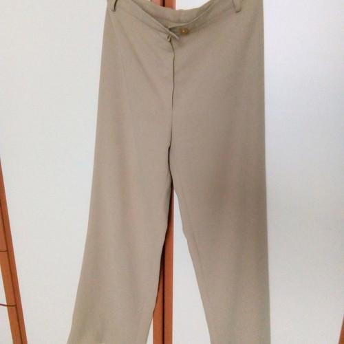Beige pants used, size S, straight cut