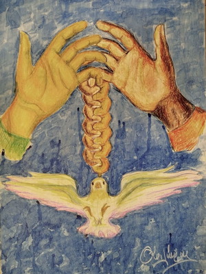 Irini - Brotherhood mixed media artwork like new