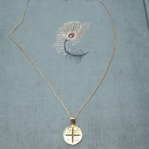 Gold-plated silver Konstantinato 925 necklace new with box and bag