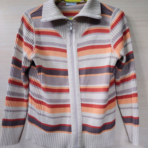 Bonita striped cardigan Medium unisex like new, multicolor