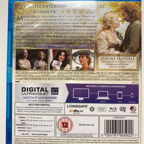 Blu-ray A Little Chaos used with English subtitles