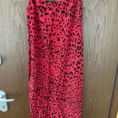 red leopard slip dress Leopard print silk slip dress, Satin midi nightgown, Bridal lingerie
