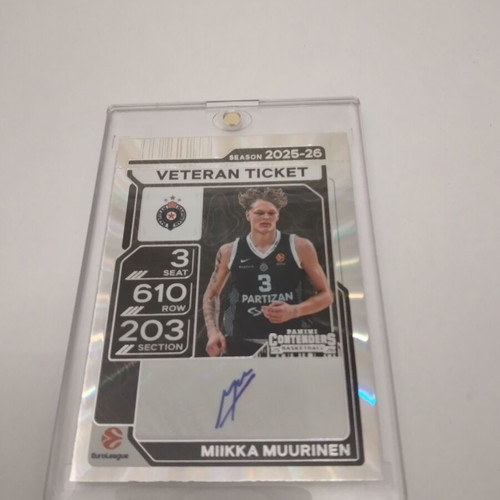 Euroleague Contenders Miikka Muurinen αυτόγραφο κάρτα καινούργιο