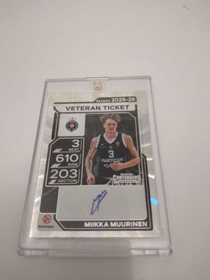 Euroleague Contenders Miikka Muurinen αυτόγραφο κάρτα καινούργιο