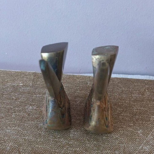 Massive brass Aprovel decorative items used, set of 2