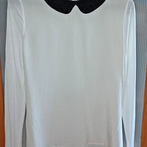 Silk blouse like new, white, sizes S and M