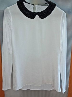 Silk blouse like new, white, sizes S and M