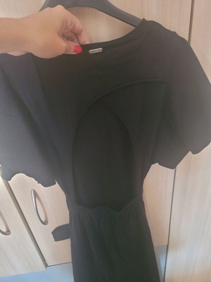 Cotton maxi dress BSB small like new, black