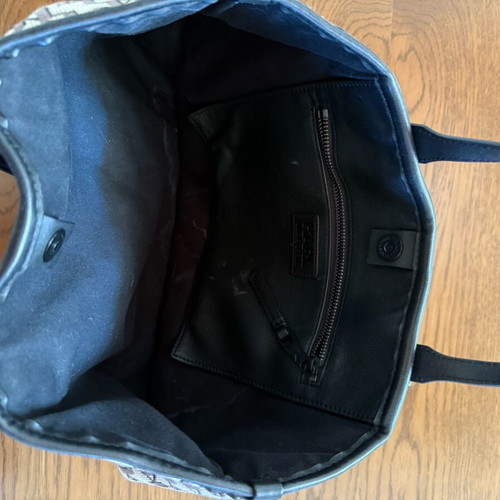 Karl Lagerfeld shoulder fabric bag like new, gray