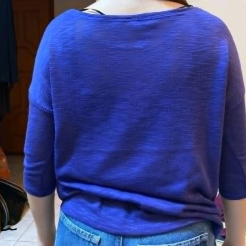 Purple Pink Woman blouse with 3/4 sleeves like new, size S