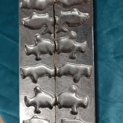Vintage 3D molds used for lollipops, candies, chocolates