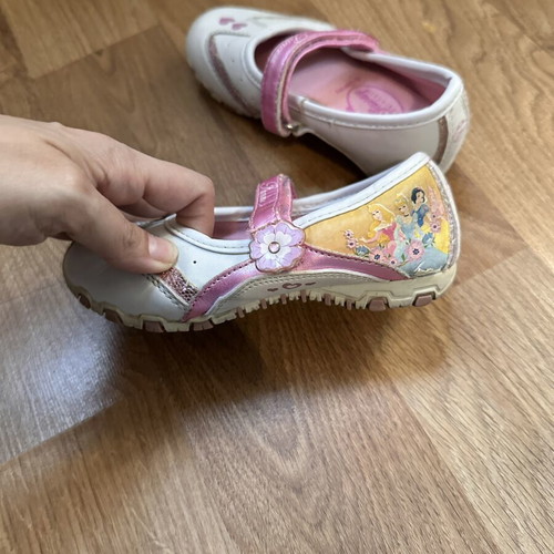 Disney Princess children's ballerina shoes size 27, white and pink