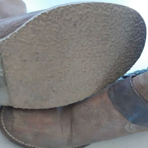 Vintage boots used, natural leather, size 37, beige