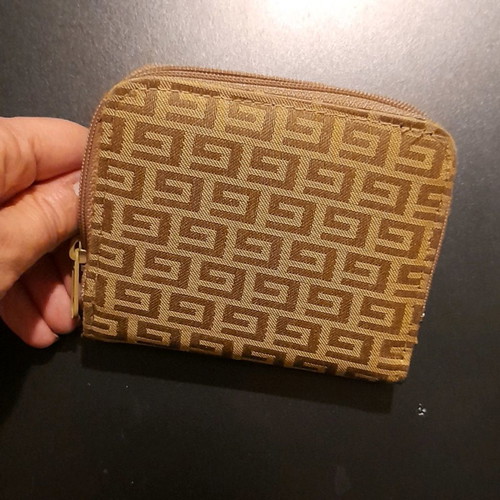 Fabric wallet unused in sand color