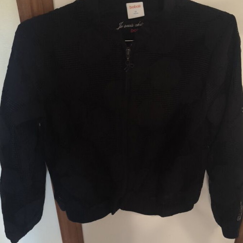 Fabric cardigan with lace, new, size 12