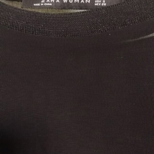 Zara black midi dress like new, transparent with side slits, size S