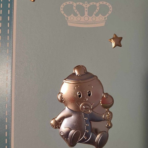 Children's photo album with 950 silver like new, 20x25 cm, for boy