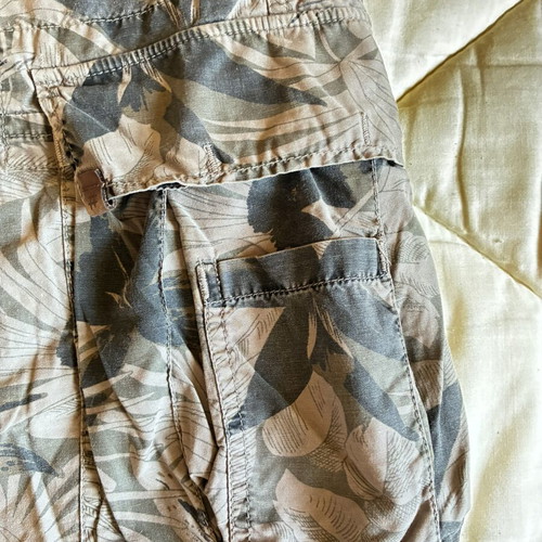 40WEFT Italian Cargo Shorts Khaki Camo Grey Size L/XL Like New