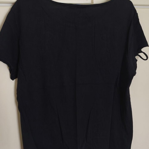Noobass summer blouse black with holes and tears unisex like new