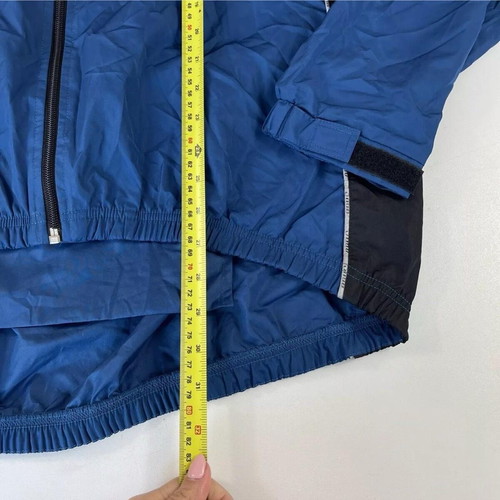 Vintage AGU Reflective Windbreaker Cycling Jacket Full Zip XXL Blue like new