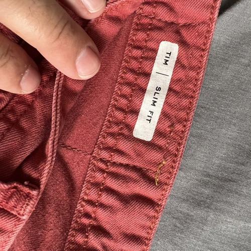 Jack & Jones summer pants size M, like new, straight fit, red