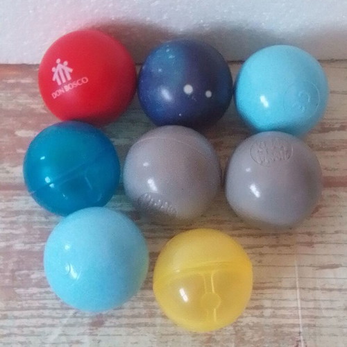 Plastic children's balls used, pack of 8, flexible Don bosco