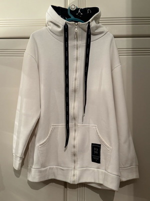 Arpyes white cardigan used, size S/M, thick sweatshirt