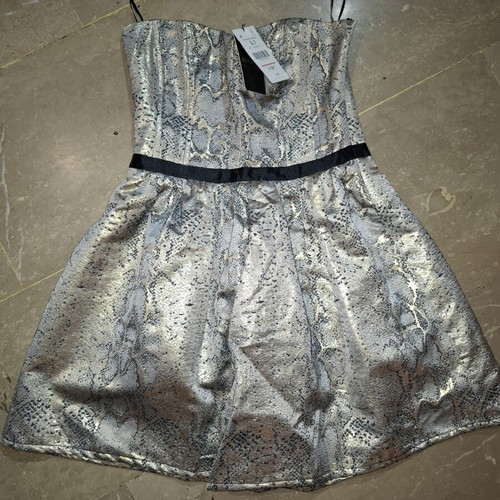Bershka dress new, size large, gold and silver