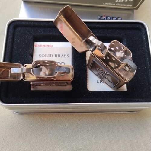 Zippo Korean War Veterans Double Set solid brass mint condition