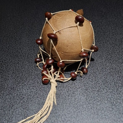 Shekere Handmade Maraca from Natural Gourd Used