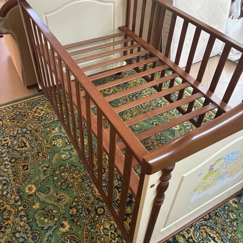 Preteen bed with mattress and changing drawer like new, bassinet included