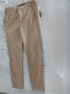 Zara Basic beige women's slim cigarette fit pants like new, size XXS