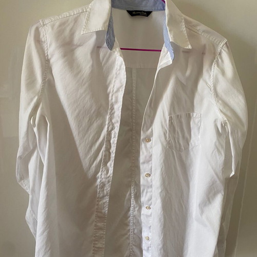 Massimo Dutti white cotton shirt like new, size 38