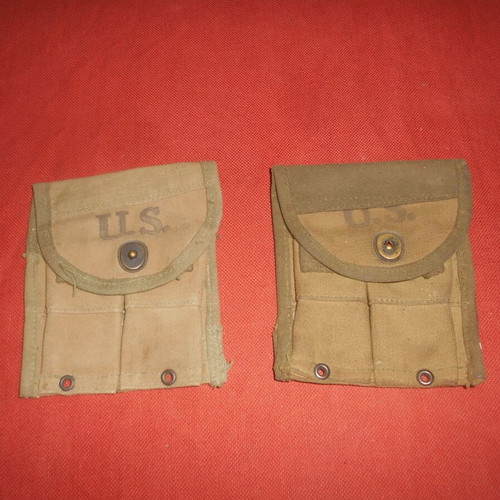 Cannabis waist pouches U.S. Army 1944 used, set of 2