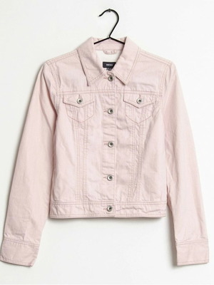 Mexx women's denim jacket baby pink like new, size M