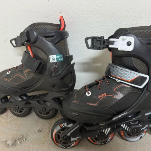 Oxelo Kids Inline Skates Adjustable Size 29-32 Like New