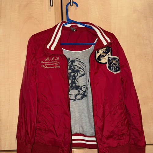 ZARA Kids Varsity Jacket burgundy like new, windbreaker 5-6 years