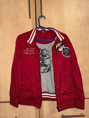 ZARA Kids Varsity Jacket burgundy like new, windbreaker 5-6 years