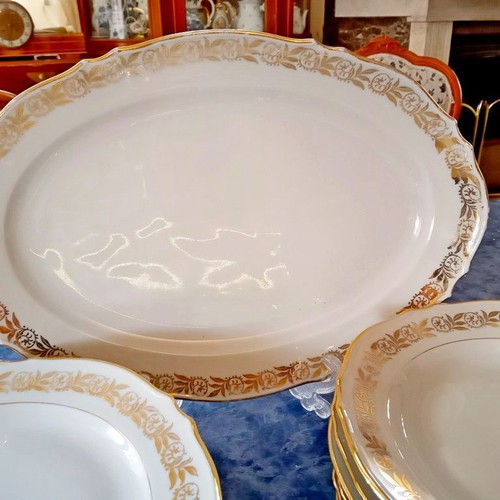 Porcelaine P.F.C. de France porcelain set 15 pieces vintage 1960