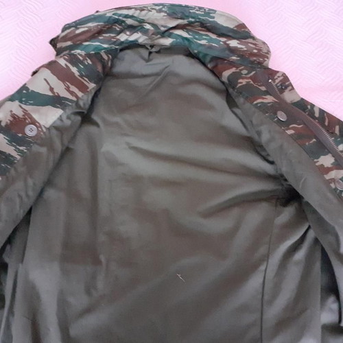 Military jacket XL size with hood and zipper new
