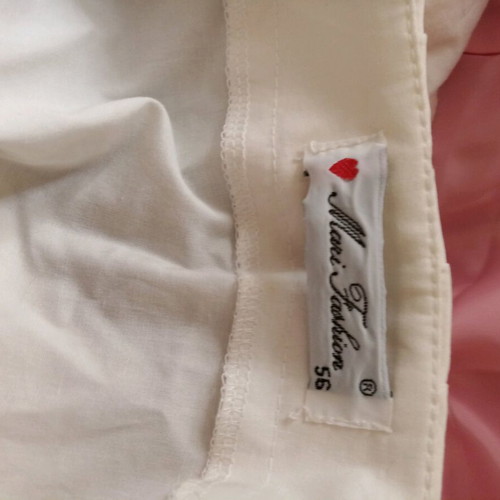 White shirt with ruffles used, size XL