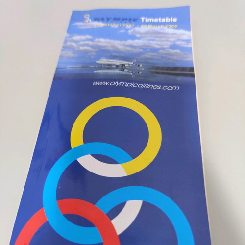 Olympic Airlines Timetable 2007-2008 like new