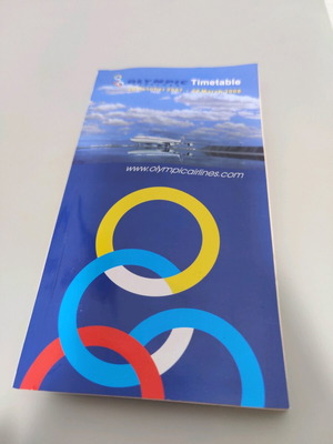 Olympic Airlines Timetable 2007-2008 like new