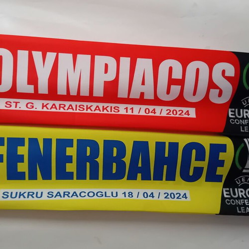 Olympiacos Fenerbahce Europa Conference League 2024 Collectible Scarf