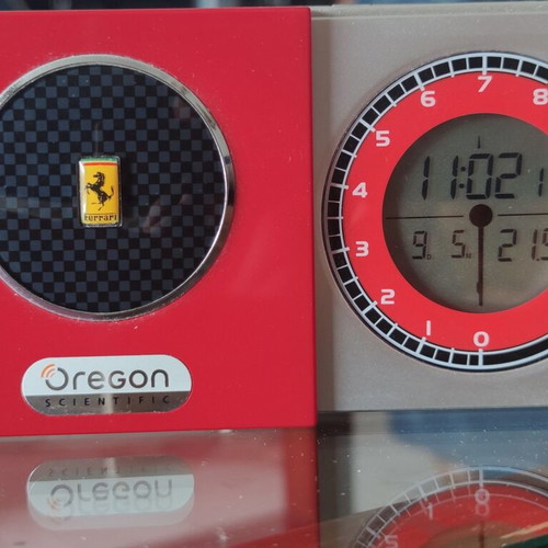 Oregon Scientific Ferrari Version Alarm Clock like new, digital tabletop